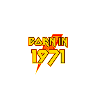 heavy metal born in 1971 minta fekete pólón