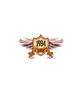 classic szülinapi embléma 1984 minta fehér pólón