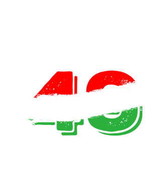 magyar trikolor, piros fehér zöld szám 49 minta fehér pólón