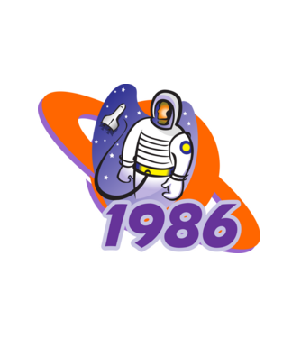 asztronauta szülinapi dátum 1986 minta fehér pólón
