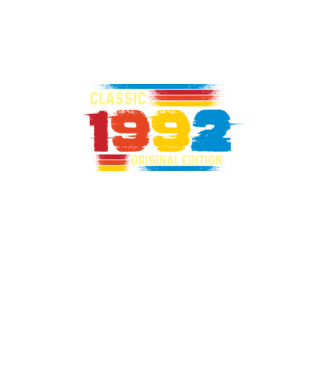 classic, original edition, retro, vintage évszám, születésnapi dátum, 1992 minta fekete pólón