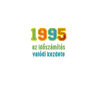 az időszámítás valódi kezdete 1995 minta khaki pólón
