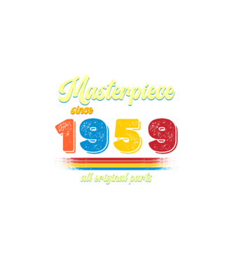 masterpiece all original parts since 1959, mesterdarab, etalon minta fehér pólón