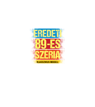 EREDEDI 89-ES SZÉRIA KLASSZKUS MODELL, RETRO SZÜLETÉSNAP minta fekete pólón