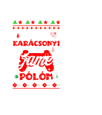 EZ A KARÁCSONYI GAMER PÓLÓM minta fekete pólón