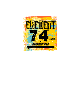 eredeti széria grunge graffiti 74-es. 74 éves minta fekete pólón
