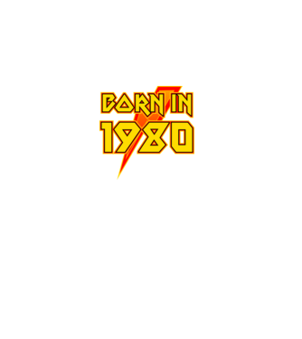 heavy metal born in 1980 minta fekete pólón