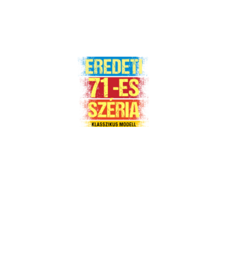 EREDEDI 71-ES SZÉRIA KLASSZKUS MODELL, RETRO SZÜLETÉSNAP minta királykék pólón