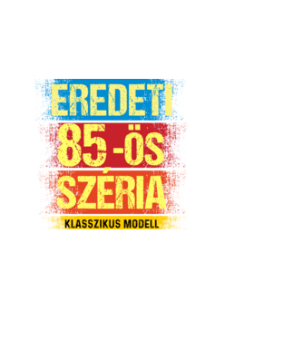 EREDEDI 85-ÖS SZÉRIA KLASSZKUS MODELL, RETRO SZÜLETÉSNAP minta fekete pólón