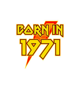 heavy metal born in 1971 minta homokszín pólón