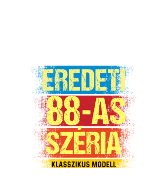 EREDEDI 88-AS SZÉRIA KLASSZKUS MODELL, RETRO SZÜLETÉSNAP minta fekete pólón