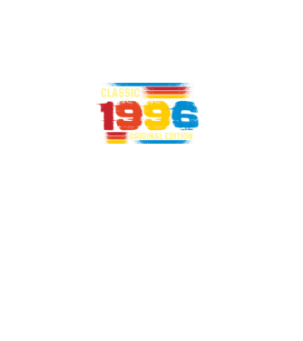 classic, original edition, retro, vintage évszám, születésnapi dátum, 1996 minta fekete pólón