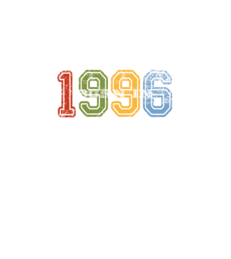 born in 1996 születésnapi felirat minta fekete pólón