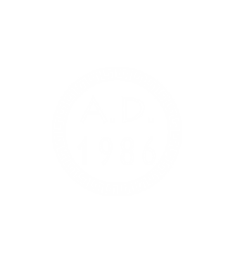A.D. anno domini 1986 minta fehér pólón