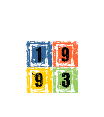 grunge number, szám 1993 minta fekete pólón
