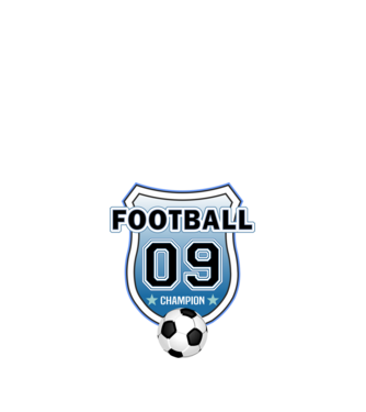 football champion focistás szülinapi embléma 9 éves minta fehér pólón