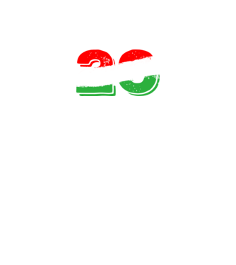 magyar trikolor, piro fehér zöld szám 20 minta fekete pólón