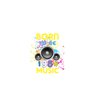 born to be music születésnapi DJ ,1986-ban született minta fekete pólón
