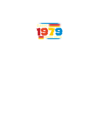 classic, original edition, retro, vintage évszám, születésnapi dátum, 1979 minta fekete pólón
