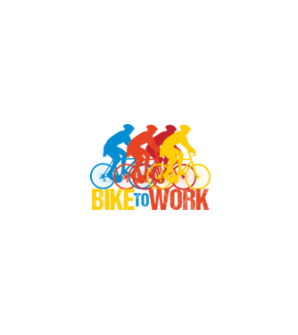 BIKE TO WORK BICAJOZZ A MUNKÁBA fiúk, férfiak minta homokszín pólón
