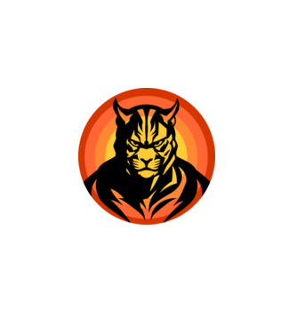 tigrisfej vadállat, tiger, tigris arc minta fekete pólón