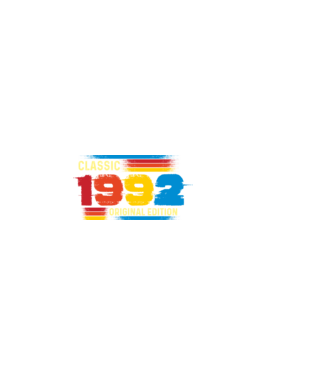 classic, original edition, retro, vintage évszám, születésnapi dátum, 1992 minta sötétkék pólón