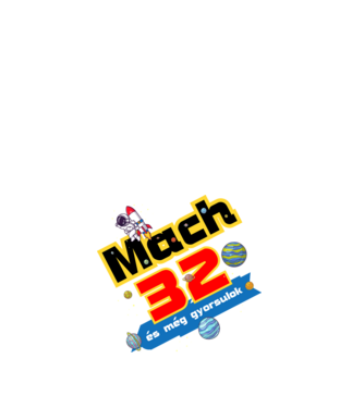 mach 32 és még gyorsulok, születésnapi minta űrhajós minta fehér pólón