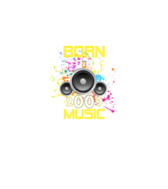 born to be music 2009-ben született, születésnapi póló minta fekete pólón