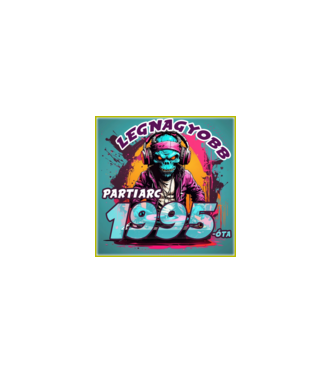 LEGNAGYOBB PARTIARC 1995 ÓTA minta fekete pólón