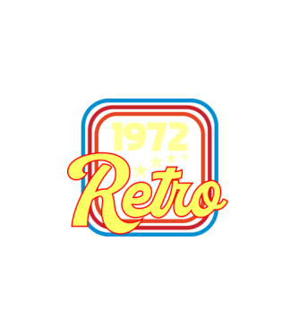 retro születésnapi felirat dátummal 1972 minta fekete pólón