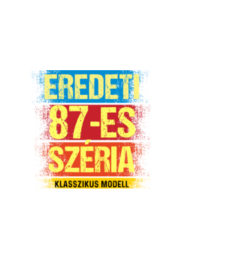 EREDEDI 87-ES SZÉRIA KLASSZKUS MODELL, RETRO SZÜLETÉSNAP minta sötétkék pólón