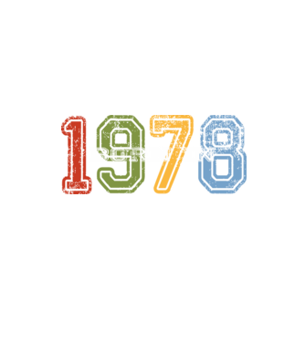 born in 1978 születésnapi felirat minta homokszín pólón
