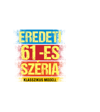 EREDEDI 61-ES SZÉRIA KLASSZKUS MODELL, RETRO SZÜLETÉSNAP minta sötétkék pólón