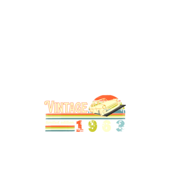 vintage, limited edidtion, retro születésnapi felirat, évszám veterán autóval, 1963 minta fekete pólón