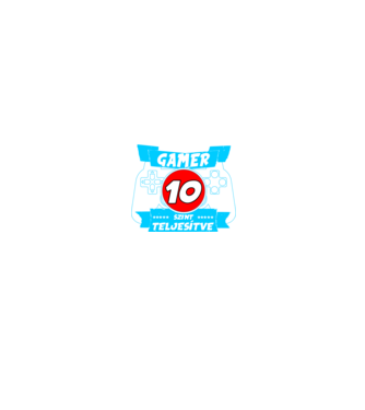 született gamer 10 éves szint teljesítve minta fekete pólón