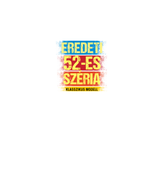 EREDEDI 52-ES SZÉRIA KLASSZKUS MODELL, RETRO SZÜLETÉSNAP minta királykék pólón