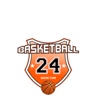 Basketball , kosárlabda mezszám. születésnap szülinapi logó 24 éves minta fehér pólón