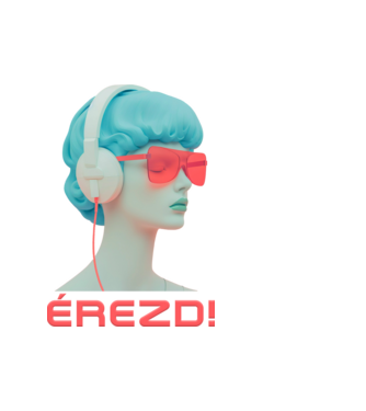 érezd a zenét minta fehér pólón