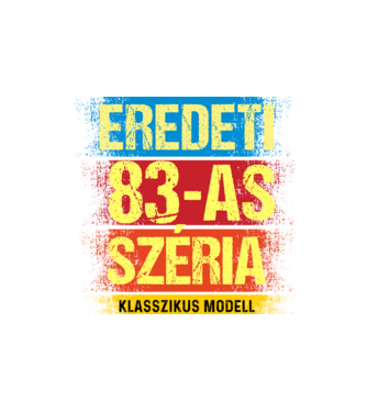 EREDEDI 83-AS SZÉRIA KLASSZKUS MODELL, RETRO SZÜLETÉSNAP minta homokszín pólón