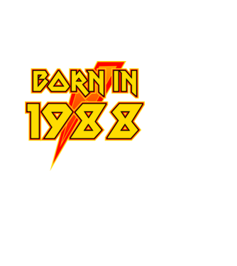 heavy metal born in 1988 minta fekete pólón