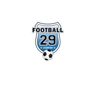football champion focistás szülinapi embléma 29 éves minta fehér pólón