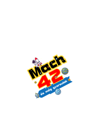 mach 42 és még gyorsulok, születésnapi minta űrhajós minta fehér pólón