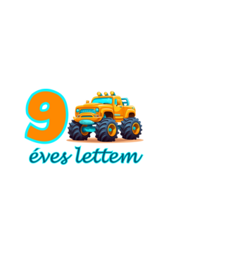 9 éves lettem monster truck minta fekete pólón