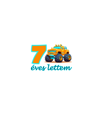 7 éves lettem monster truck minta homokszín pólón