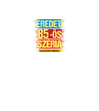 EREDEDI 85-ÖS SZÉRIA KLASSZKUS MODELL, RETRO SZÜLETÉSNAP minta fekete pólón
