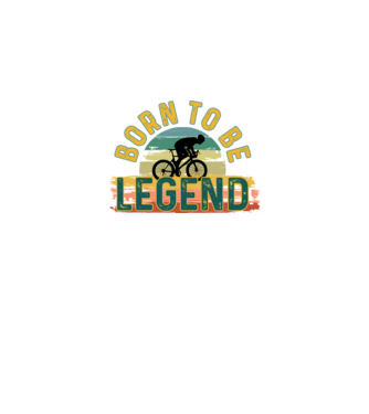 born to be legend , bicajos legenda, bringás, legendának született minta fehér pólón