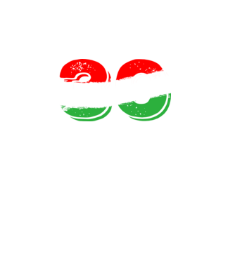 magyar trikolor, piro fehér zöld szám 30 minta fekete pólón