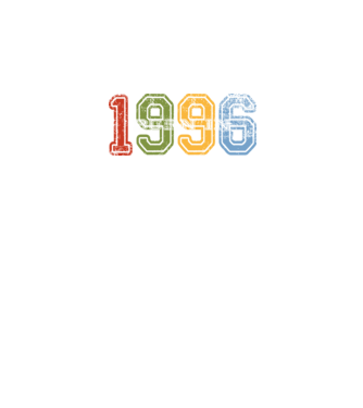 born in 1996 születésnapi felirat minta fekete pólón