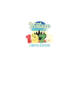 vintage évszám, limited edition, 1978-ban születetteknek minta fekete pólón