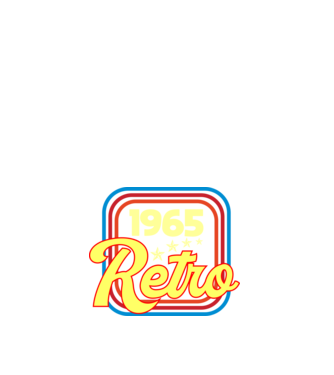 retro születésnapi felirat dátummal 1965 minta fehér pólón